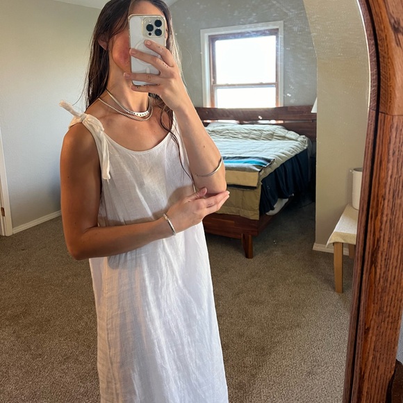 Cottage 100% Linen Midi dress - Picture 3 of 7